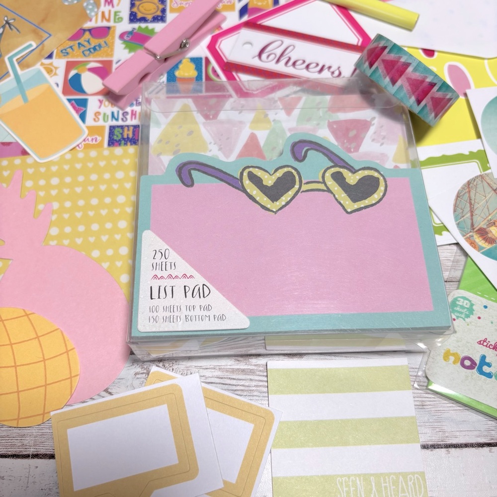 Summer Themed Junk Journal & Planner Decor Supplies Kit Scrapbook Lot Stationery - Picture 7 of 12